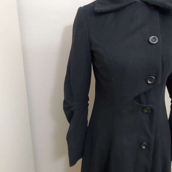 Gorgeous Long Black Dressy Coat NWT - Picture 6 of 12